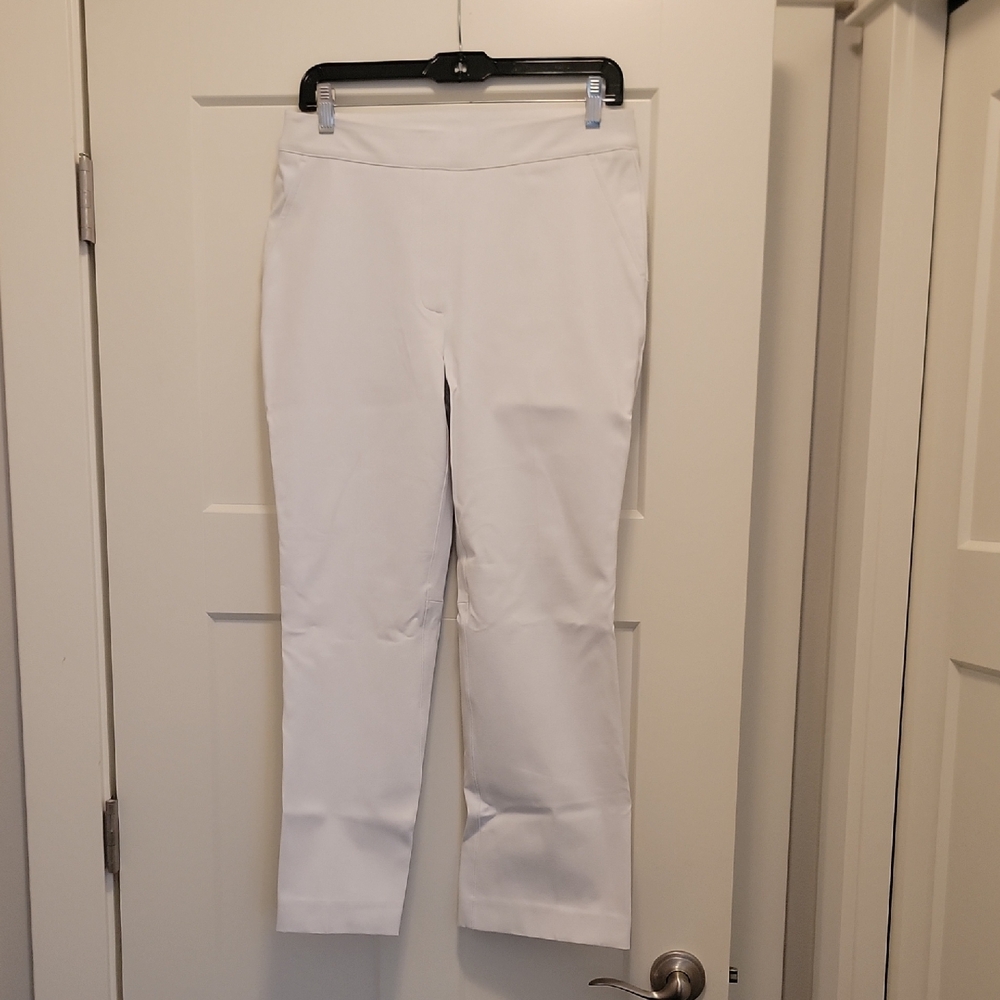 SPANX White Cropped Ankle Pants